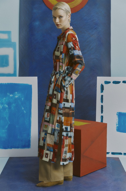 Šaty dámske maxi z kolekcie Jerzy Nowosielski x Medicine viac farieb jednoduchý viacfarebná RS24.SUD651