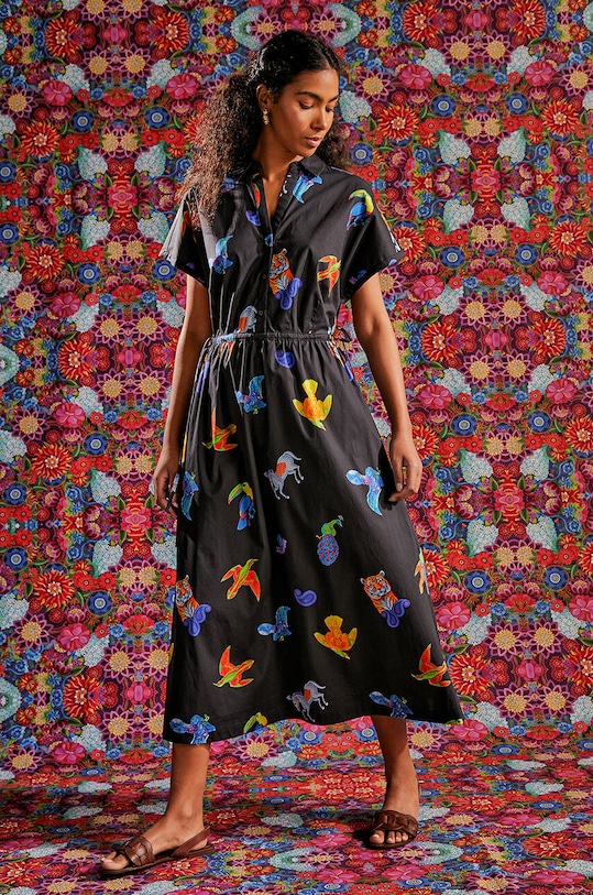 Sukienka damska z kolekcji Jane Tattersfield x Medicine kolor multicolor midi multicolor RS24.SUD852