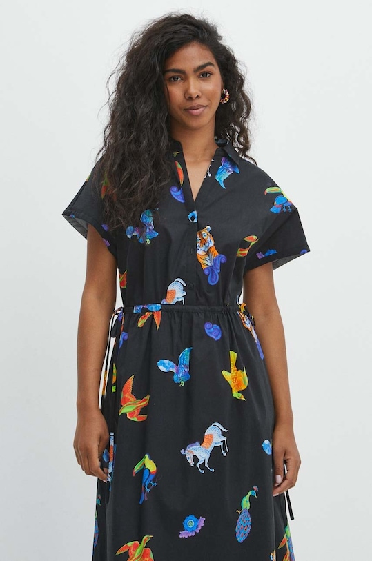 Odzież Sukienka damska z kolekcji Jane Tattersfield x Medicine kolor multicolor RS24.SUD852 multicolor