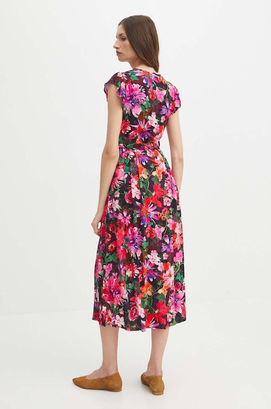 Sukienka z paskiem midi wzorzysta RS24.SUD911 multicolor RS24