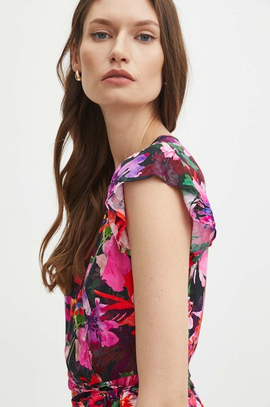 Odzież Sukienka z paskiem midi wzorzysta RS24.SUD911 multicolor