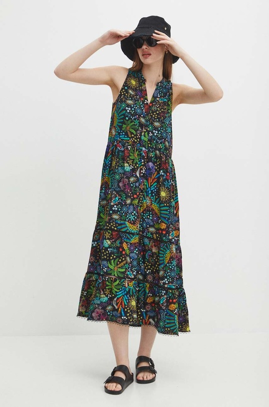 Φόρεμα Medicine με μοτίβο μαύρο RS24.SUDA14