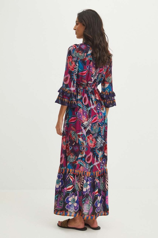 Odzież Sukienka damska maxi wzorzysta kolor multicolor RS24.SUDB04 multicolor