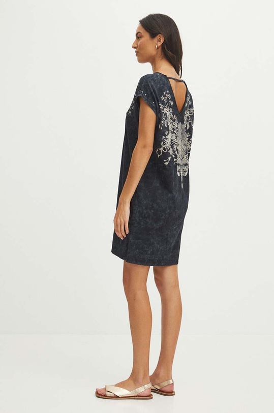 Oblečení Bavlněné šaty šedá barva RS24.SUDB05 šedá