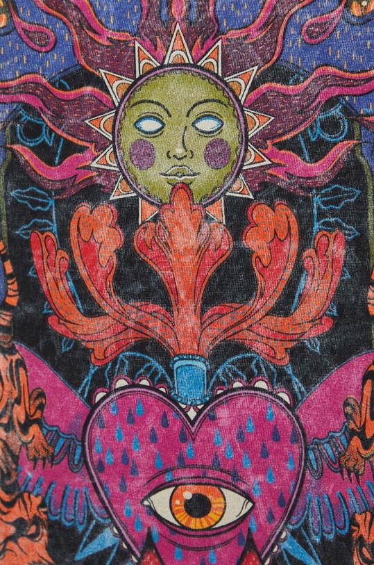 Sukienka bawełniana damska mini z nadrukiem kolor szary szary RS24.SUDB05