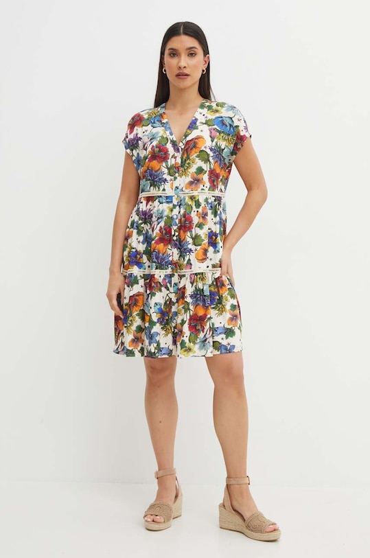 Šaty dámske béžová farba RS24.SUDC00 béžová RS24