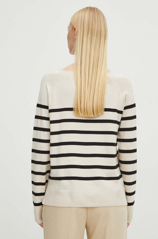 Odzież Sweter damski ze spiczastym dekoltem kolor beżowy RS24.SWD010 beżowy