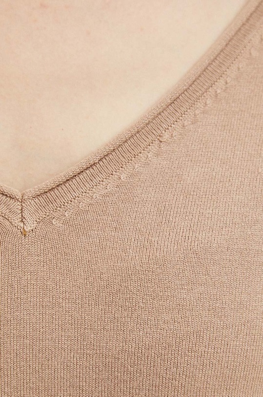 Sveter dámsky béžová farba RS24.SWD010 béžová