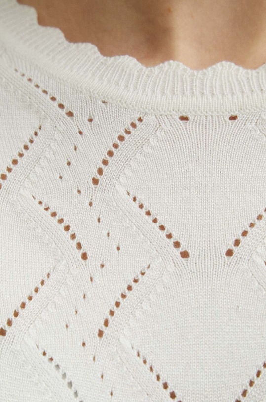 Sweter damski ażurowy kolor beżowy RS24.SWD040 beżowy