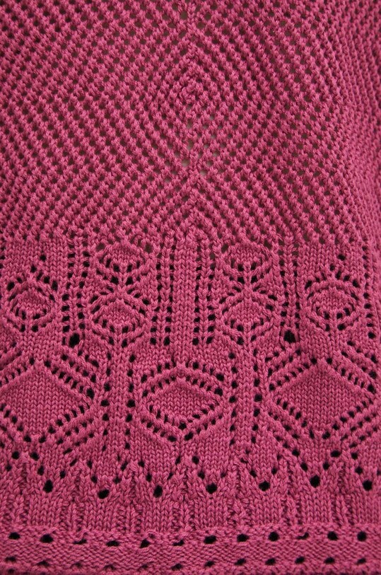 Sweter damski ażurowy kolor różowy RS24.SWD500 różowy