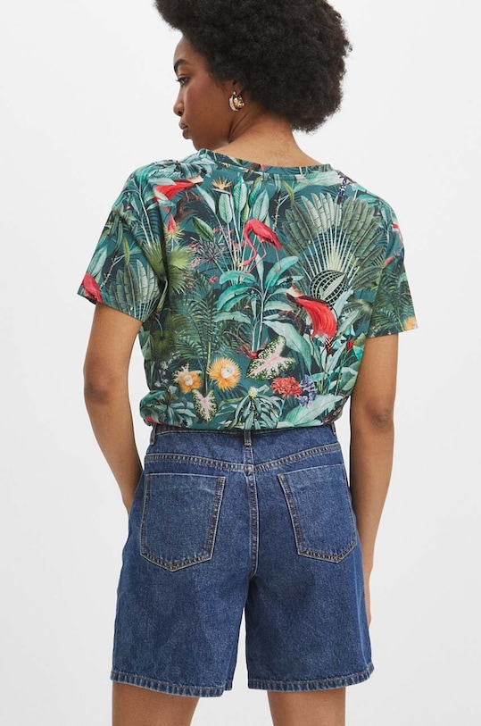 Oblečenie Bavlnené šortky dámske tmavomodrá farba RS24.SZD702 tmavomodrá