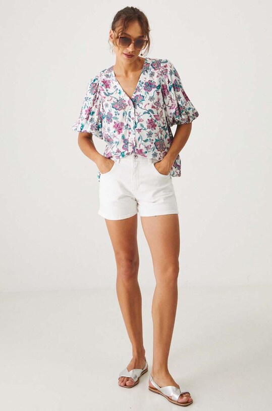 Medicine pantaloni scurti jeans RS24.SZDA08 alb RS24