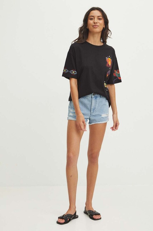 Дънков къс панталон от памук Medicine RS24.SZDB18 син RS24