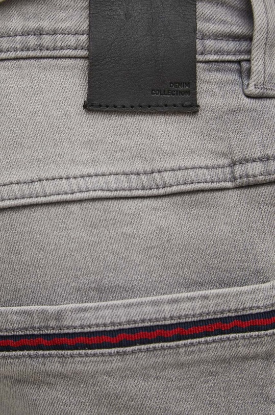 Rifľové krátke nohavice pánske sepraný denim šedá farba sivá RS24.SZM075