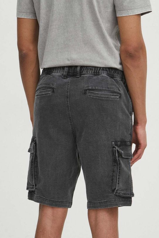 Oblečení Džínové šortky pánské šedá barva RS24.SZM076 šedá