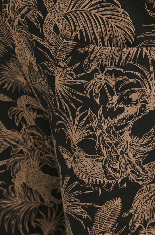 Bavlnené šortky pánske so vzorom čierna farba RS24.SZM720 čierna