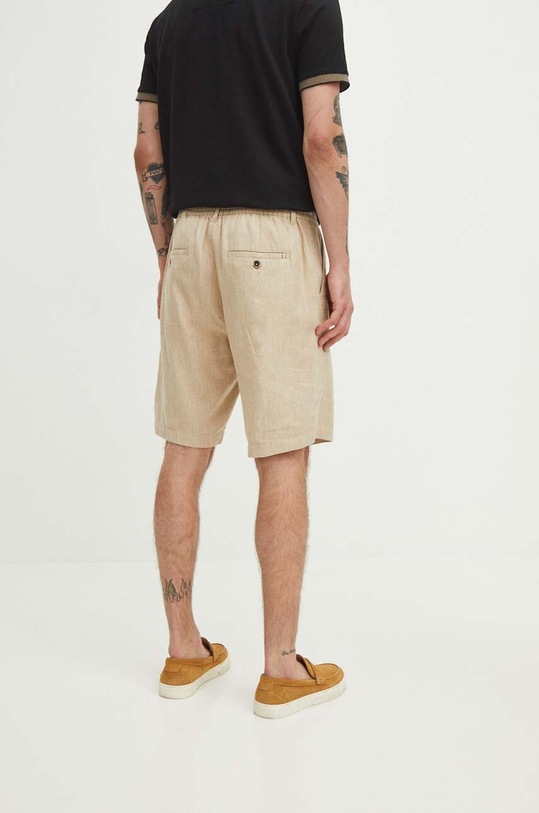 Oblečenie Ľanové šortky pánske béžová farba RS24.SZMB10 béžová