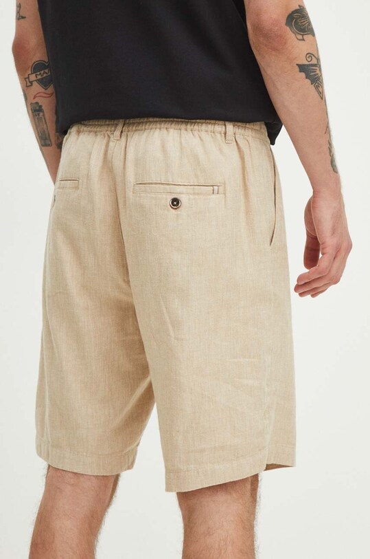 Medicine pantaloni scurti din in bej RS24.SZMB10