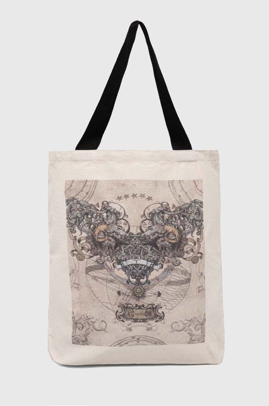 Torba bawełniana z kolekcji Zodiak - Baran kolor beżowy mieści A4 beżowy RS24.TCD150