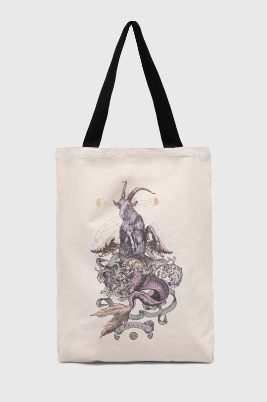 Torba bawełniana z kolekcji Zodiak - Koziorożec kolor beżowy mieści A4 beżowy RS24.TCD154