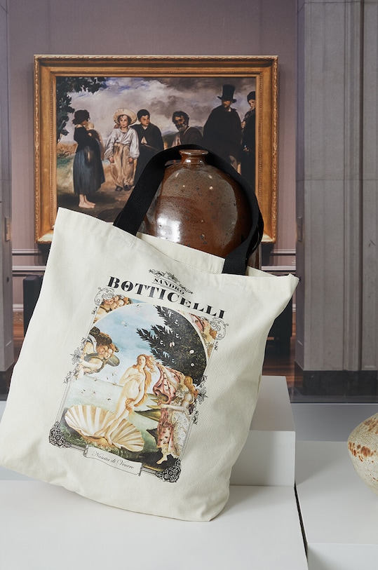 Torba bawełniana damska z kolekcji Eviva L'arte kolor beżowy mieści A4 beżowy RS24.TCD251