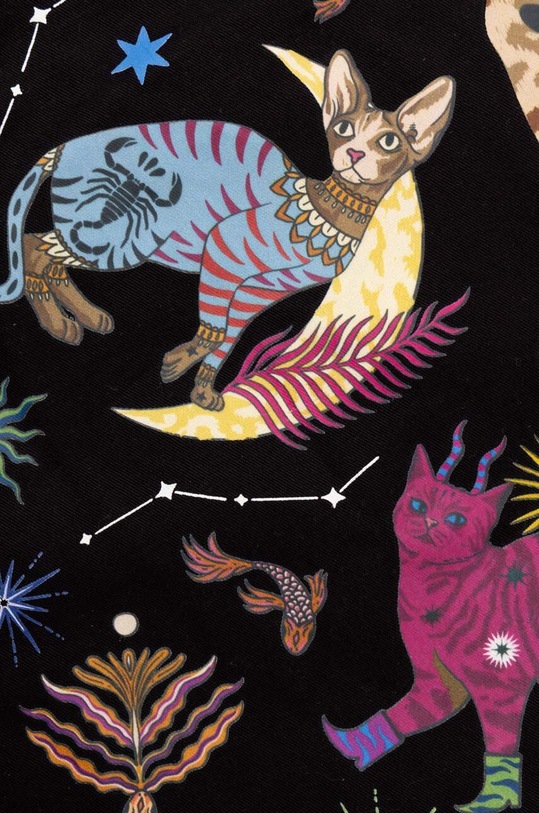 Torba bawełniana z kolekcji Dzień Kota kolor czarny czarny RS24.TCD350