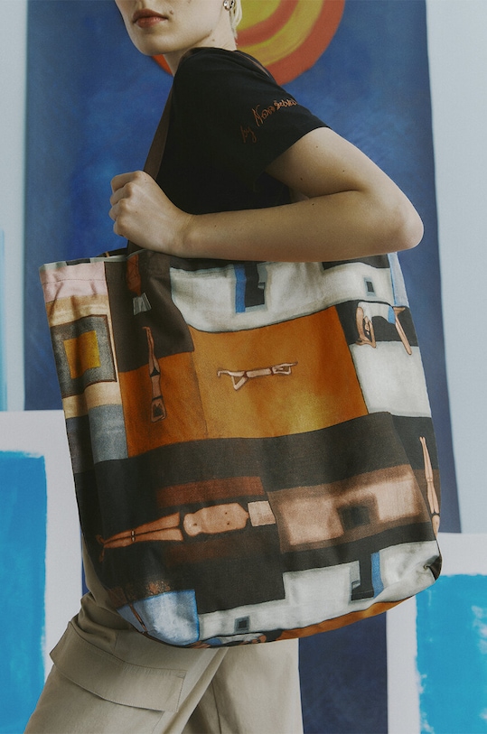 Torba bawełniana z kolekcji Jerzy Nowosielski x Medicine kolor multicolor bez paska multicolor RS24.TCD650