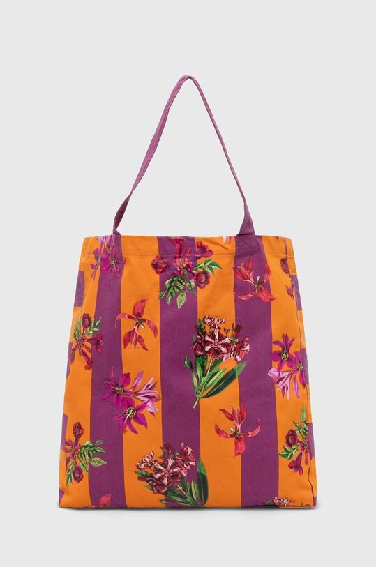Torebka bawełniana damska typu shopper wzorzysta kolor multicolor RS24.TCD702 multicolor RS24