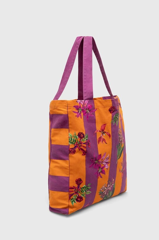 Akcesoria Torebka bawełniana damska typu shopper wzorzysta kolor multicolor RS24.TCD702 multicolor