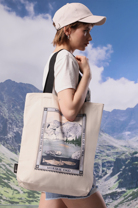 Torba bawełniana z kolekcji Tatrzański Park Narodowy x Medicine kolor beżowy mieści A4 beżowy RS24.TCDA51