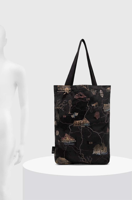 Bavlněná taška z kolekce Tatra National Park x Medicine černá barva RS24.TCDA52