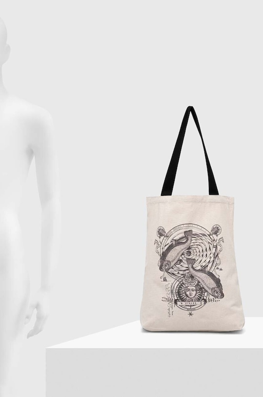 Torba bawełniana z kolekcji Zodiak - Ryby kolor beżowy RS24.TCM151