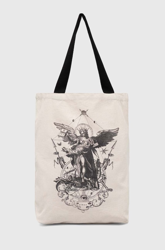 Torba bawełniana z kolekcji Zodiak - Panna kolor beżowy mieści A4 beżowy RS24.TCM152