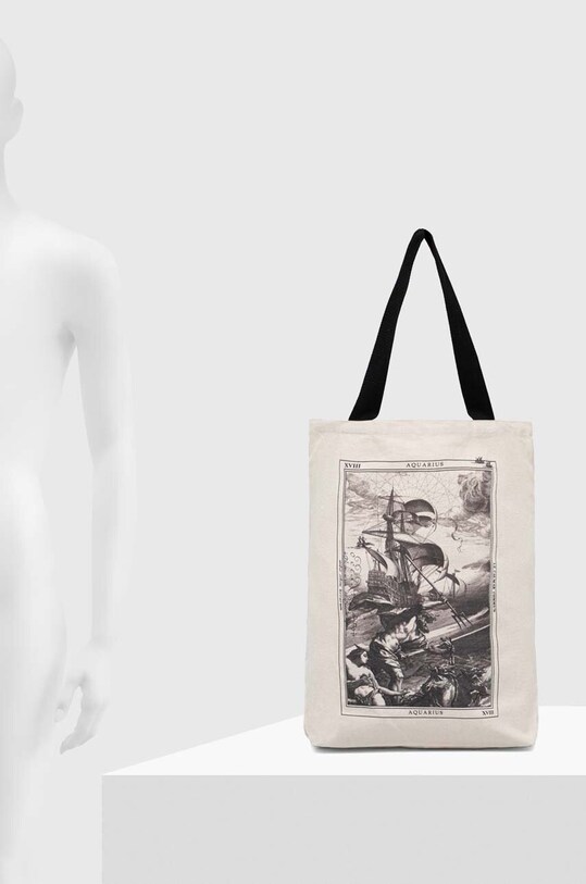 Torba bawełniana z kolekcji Zodiak - Wodnik kolor beżowy RS24.TCM153