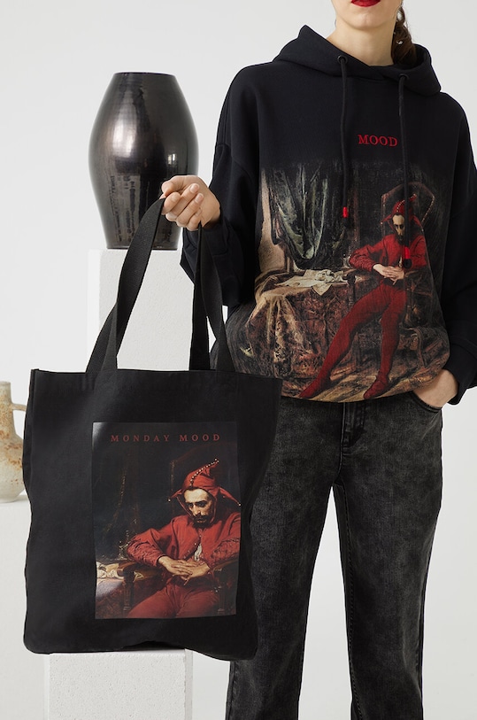 Bavlněná taška z kolekce Eviva L'arte černá barva casual černá RS24.TCM250