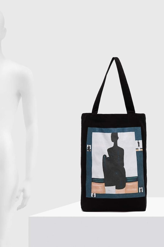Torba bawełniana damska z kolekcji Jerzy Nowosielski x Medicine kolor czarny RS24.TCM650