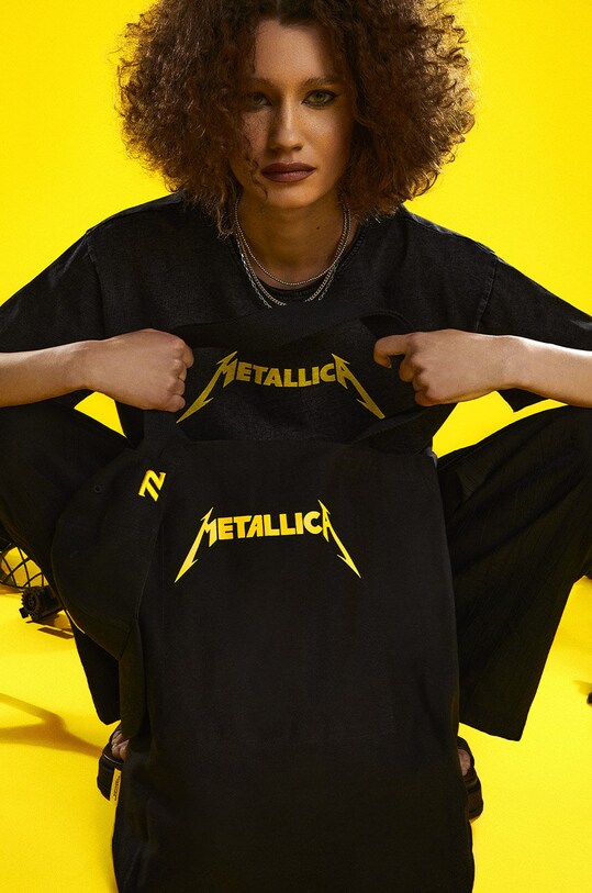 Torba bawełniana z nadrukiem Metallica kolor czarny RS24.TCMB50 czarny RS24