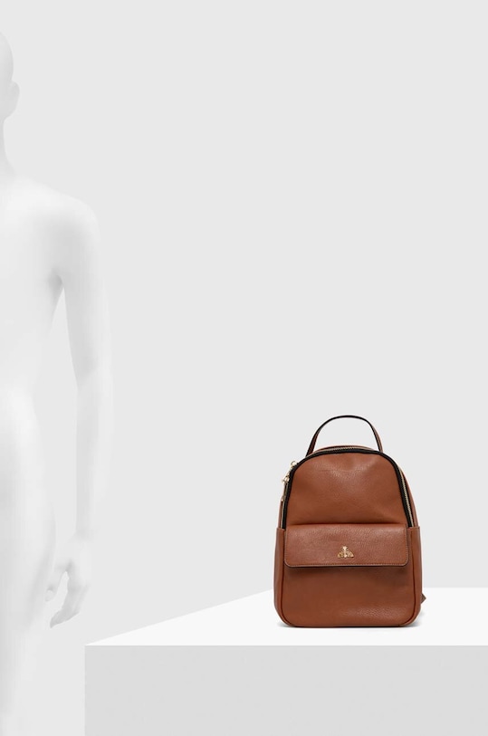 Plecak damski ze skóry ekologicznej kolor brązowy RS24.TOD104