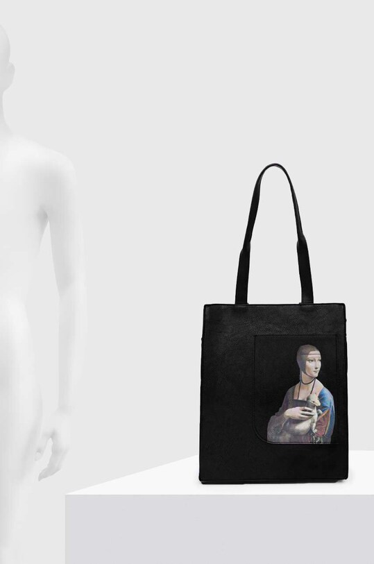 Torebka damska ze skóry ekologicznej z kolekcji Eviva L'arte kolor czarny RS24.TOD252