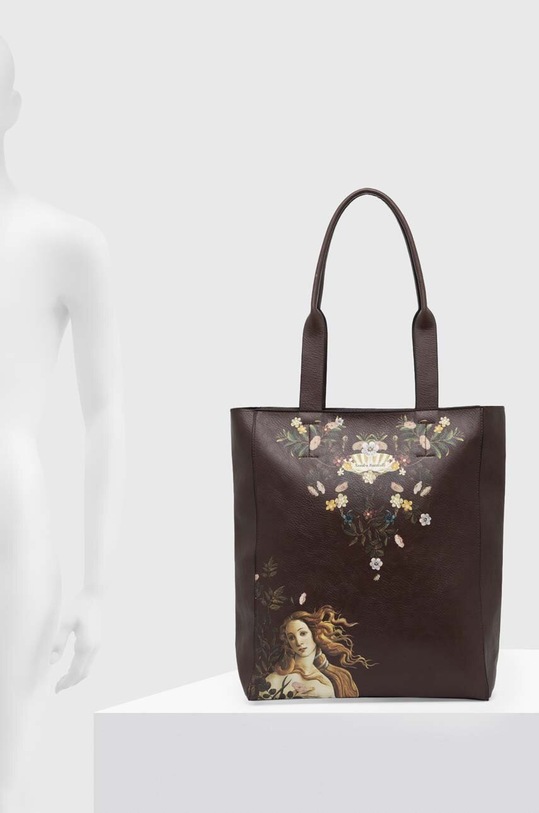 Kabelka dámska z ekologickej kože z kolekcie Eviva L'arte hnedá farba RS24.TOD256