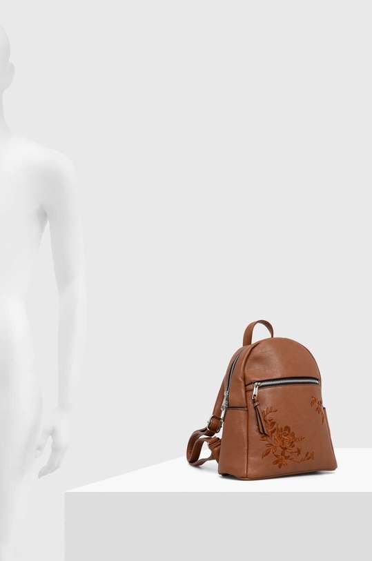 Plecak damski ze skóry ekologicznej kolor brązowy RS24.TOD308 brązowy