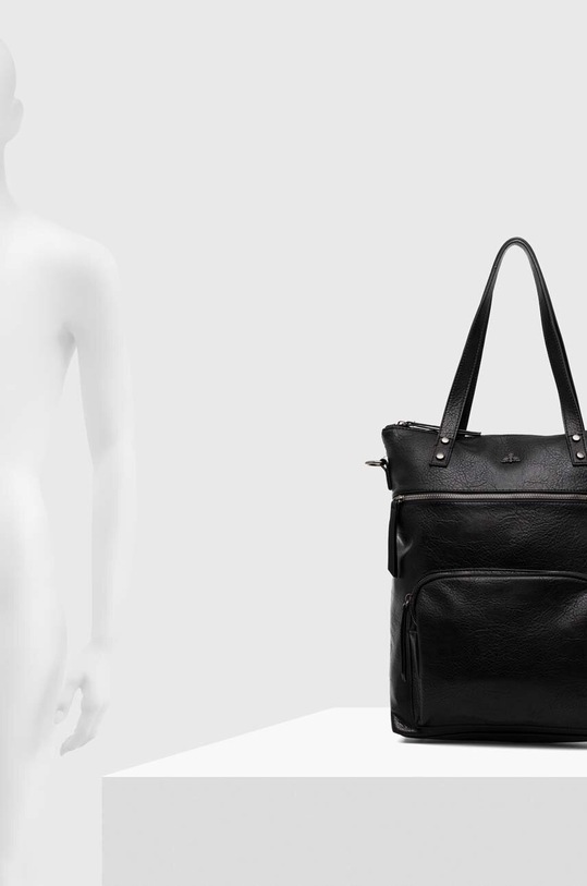 Kabelka dámská s funkcí batohu z eko-kůže černá barva RS24.TOD500