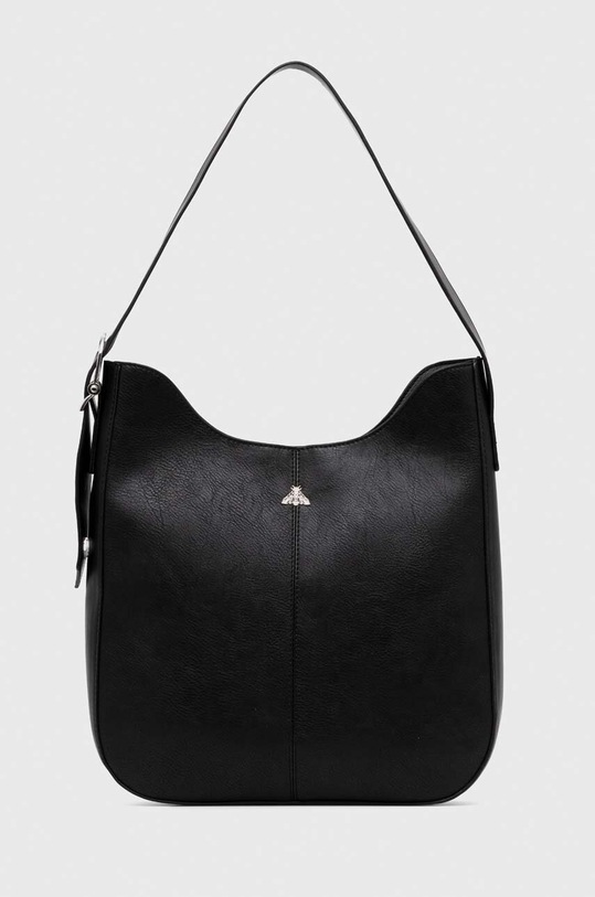 Torebka damska ze skóry ekologicznej kolor czarny mieści A4 czarny RS24.TOD515