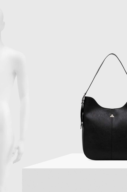 Torebka damska ze skóry ekologicznej kolor czarny RS24.TOD515