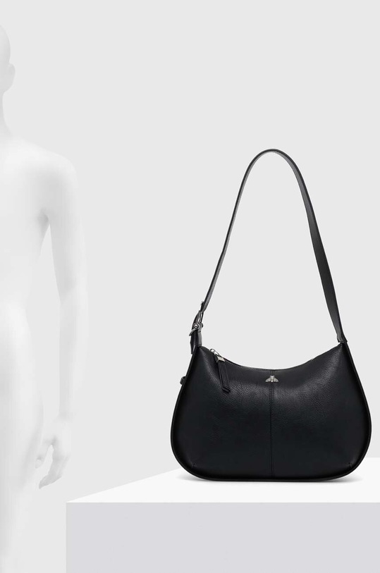 Kabelka dámska z ekologickej kože čierna farba RS24.TOD517