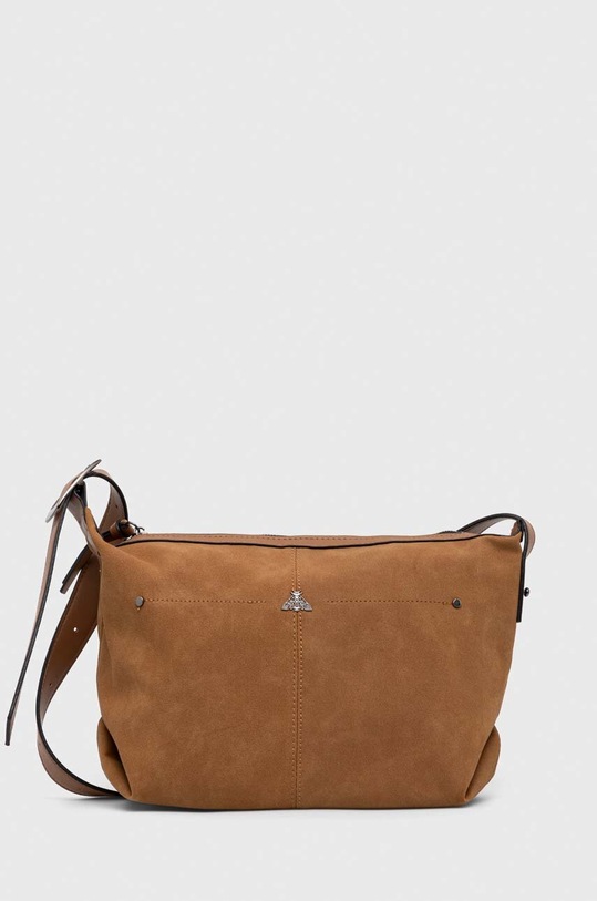 Kabelka dámská hnědá barva neodepinatelný pásek hnědá RS24.TOD518