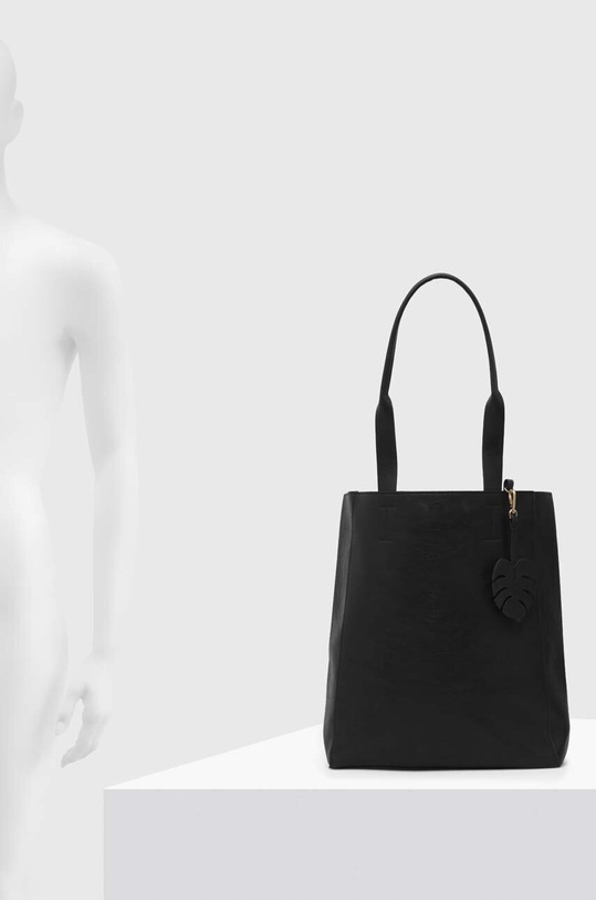 Torebka damska ze skóry ekologicznej kolor czarny RS24.TOD607