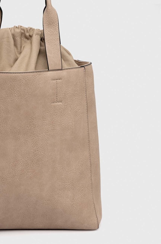 Akcesoria Torebka damska ze skóry ekologicznej z ozdobnym haftem kolor beżowy RS24.TOD608 beżowy