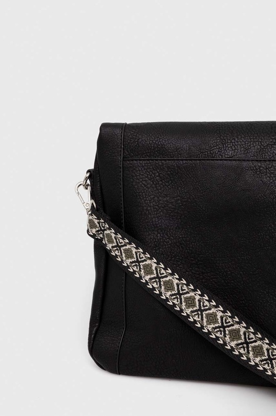 Doplnky Kabelka dámska z ekologickej kože s ozdobnou výšivkou čierna farba RS24.TOD609 čierna