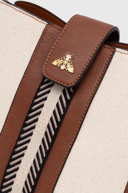 Akcesoria Torebka damska ze skóry ekologicznej z ozdobnymi wstawkami kolor brązowy RS24.TOD700 brązowy